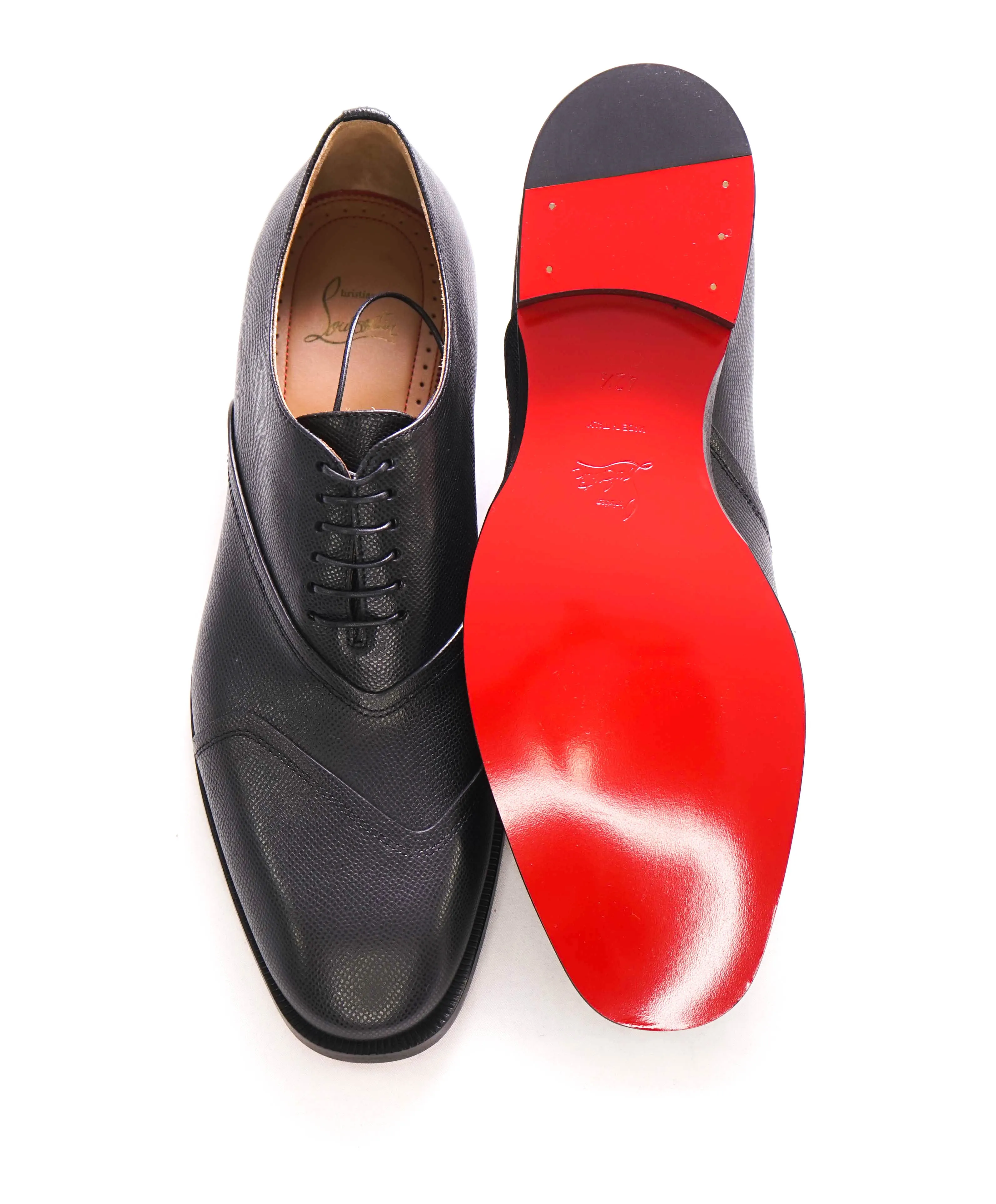 $1,145 CHRISTIAN LOUBOUTIN - *BOABI FLAT* Black Oxfords - 9.5 US (42.5)