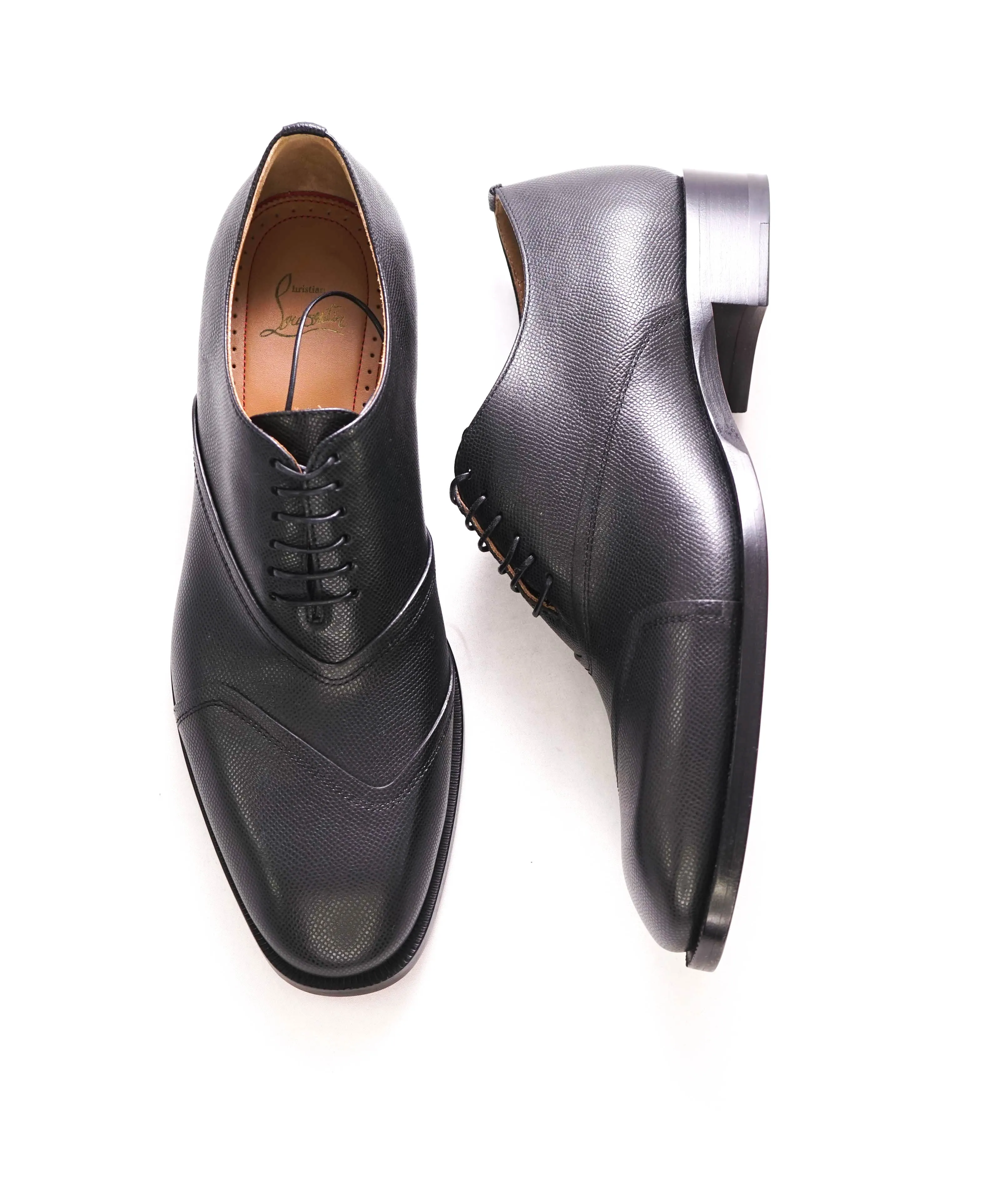 $1,145 CHRISTIAN LOUBOUTIN - *BOABI FLAT* Black Oxfords - 9.5 US (42.5)