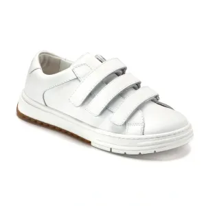 881 - White Sahara Leather Velcro for Girl/Boy by London Kids