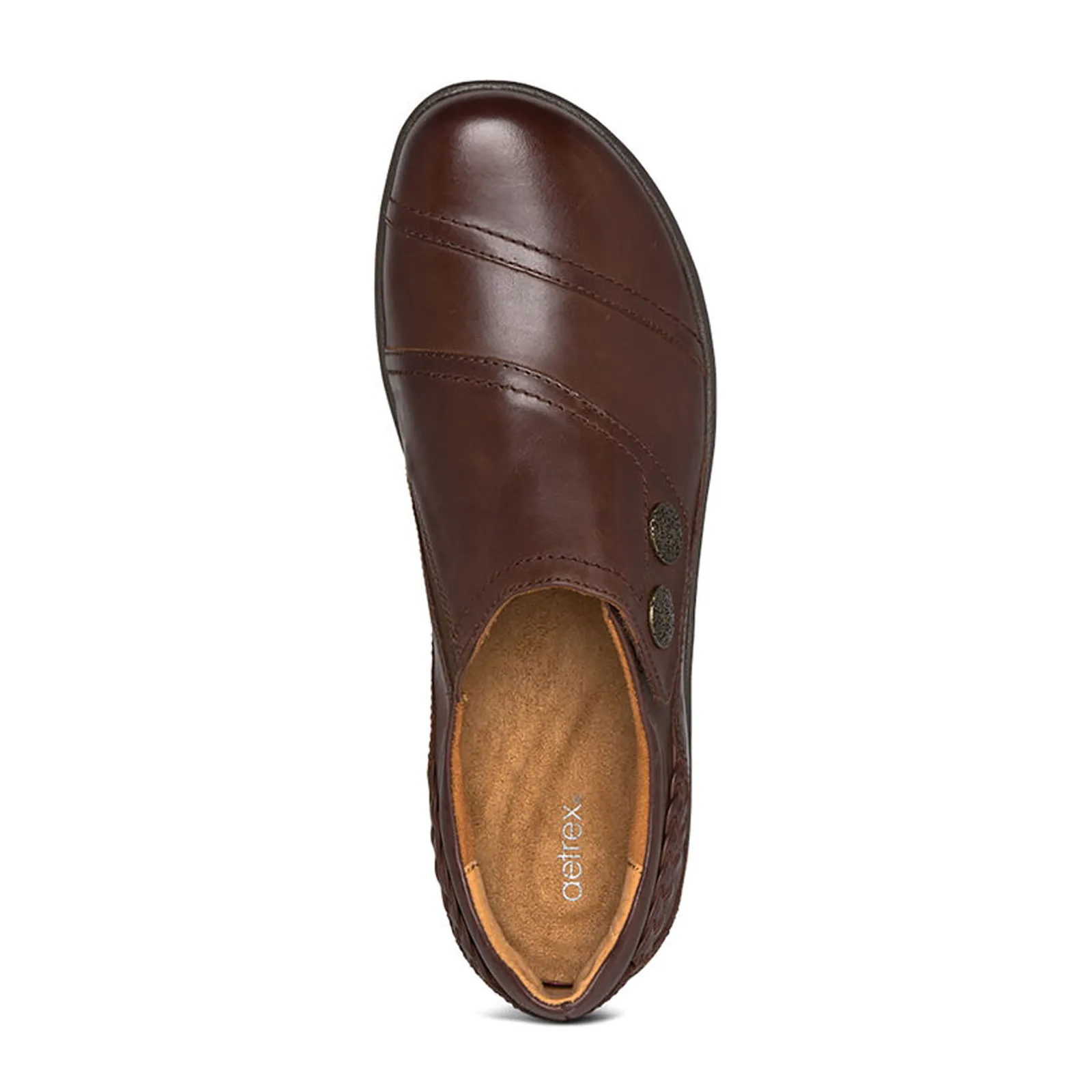 Aetrex Karina Slip On (Women) - Brown Leather