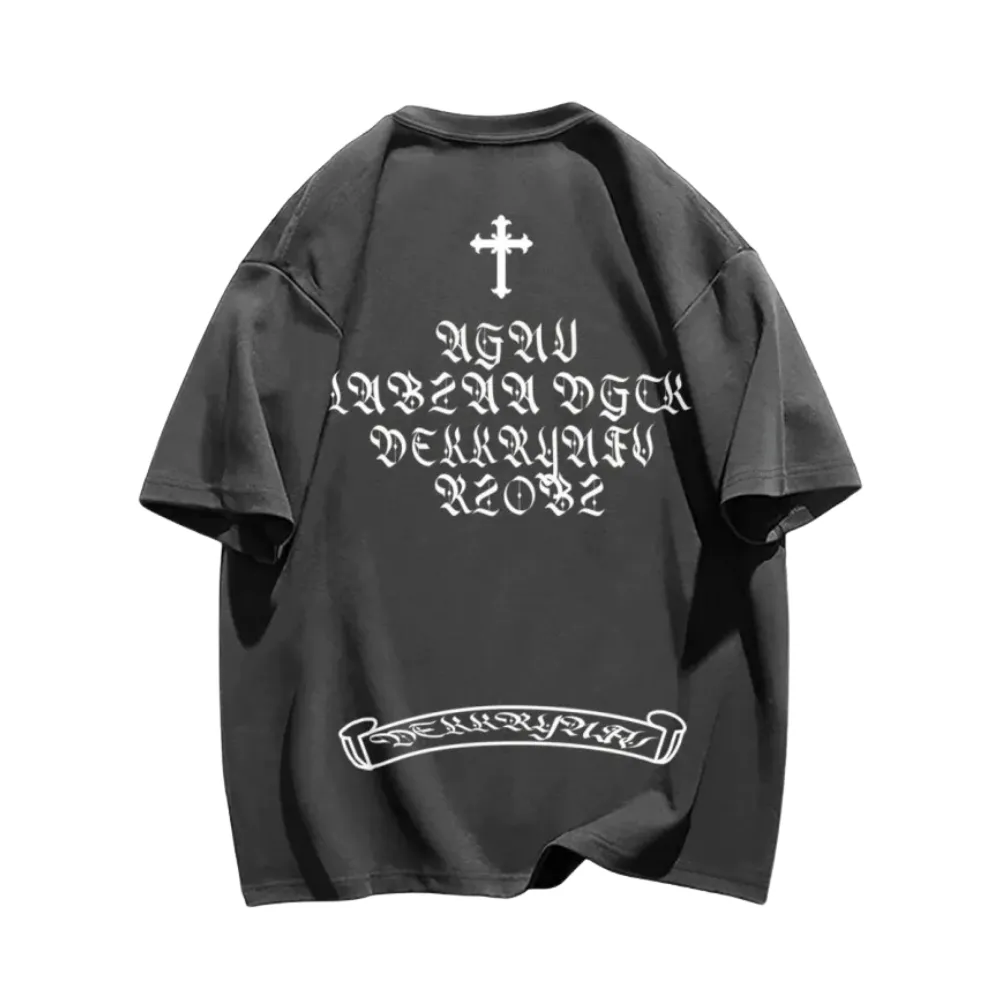 “American Cross Letter Print” T-shirt