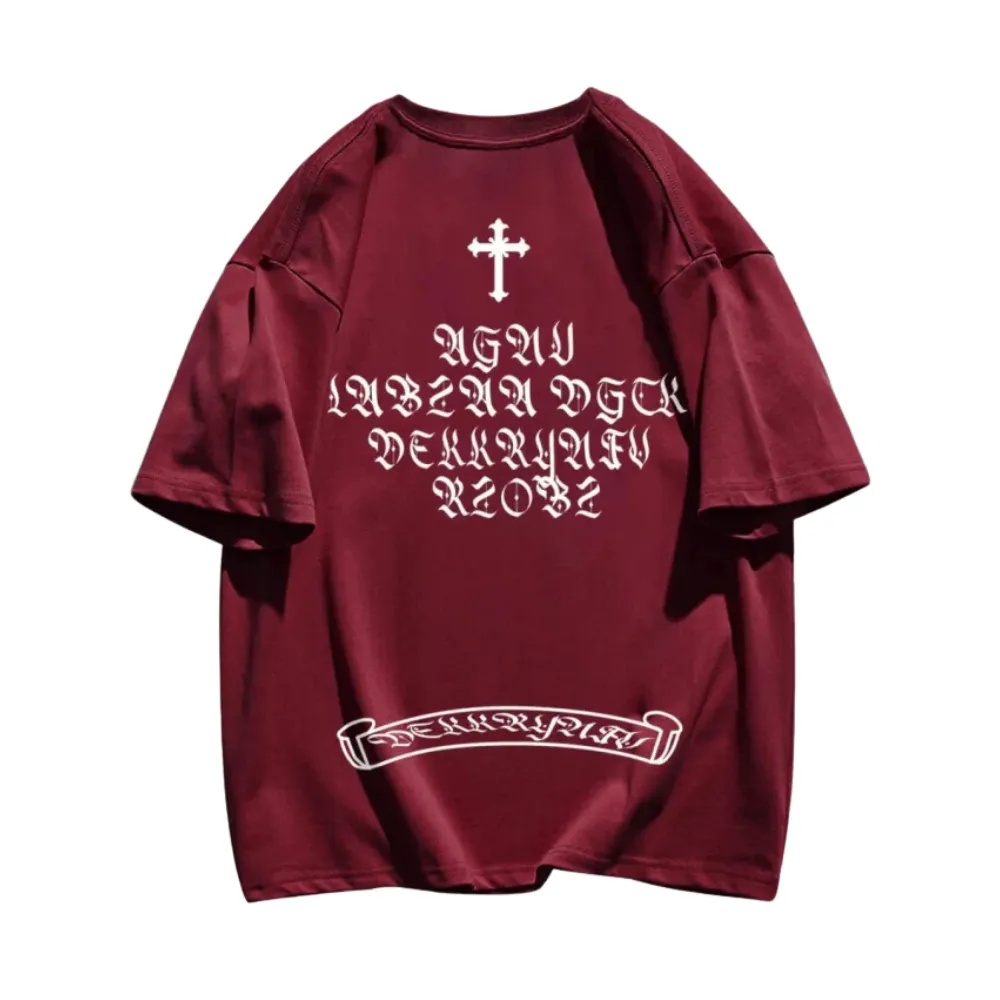 “American Cross Letter Print” T-shirt