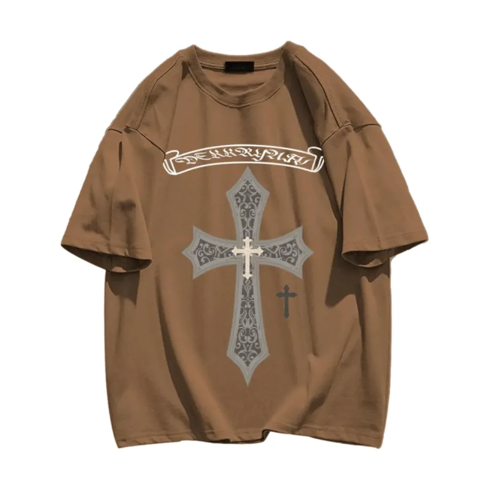 “American Cross Letter Print” T-shirt