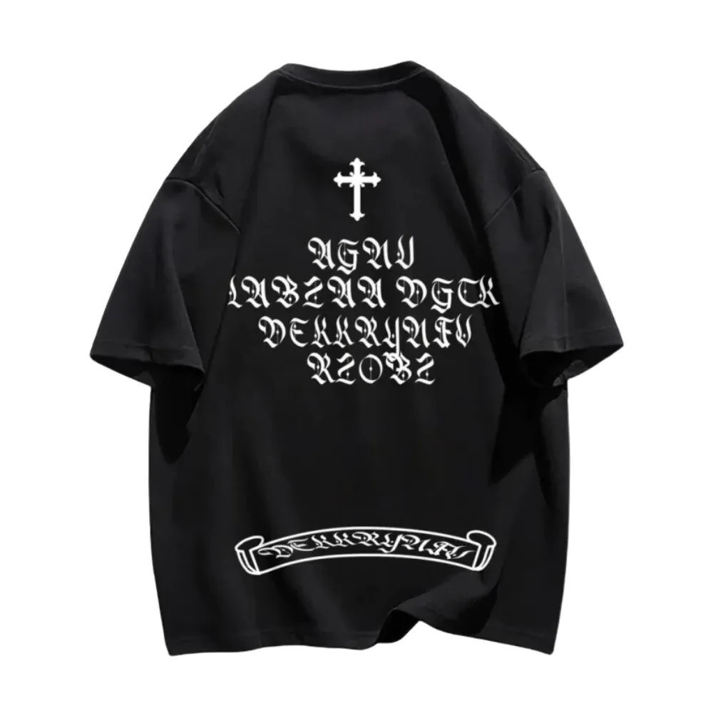 “American Cross Letter Print” T-shirt