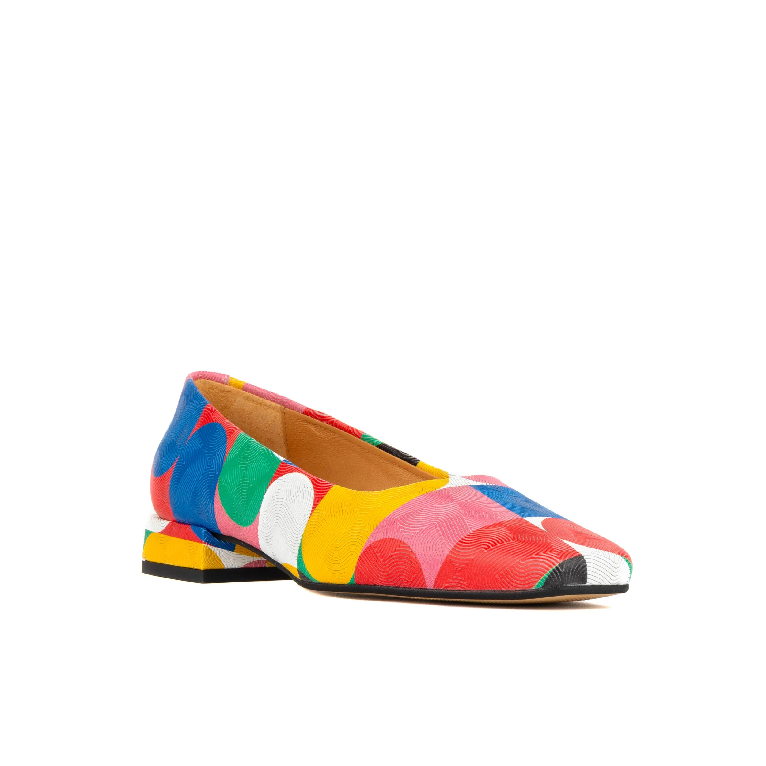 Ballerina - Groovy - Women's low heel round toe pump in vibrant Italian leather