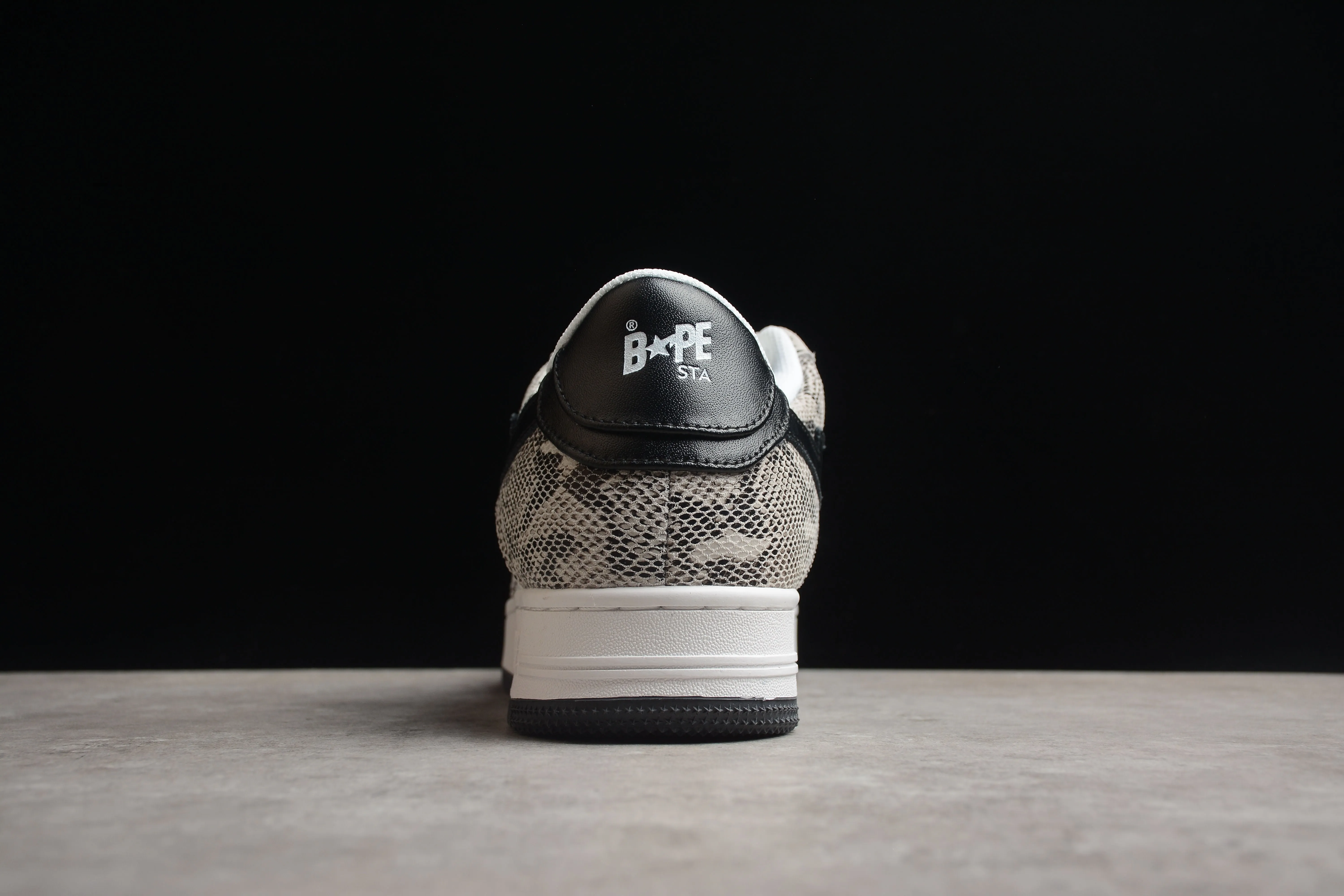 BAPE STA Low-Top Sneakers with Snakeskin Pattern