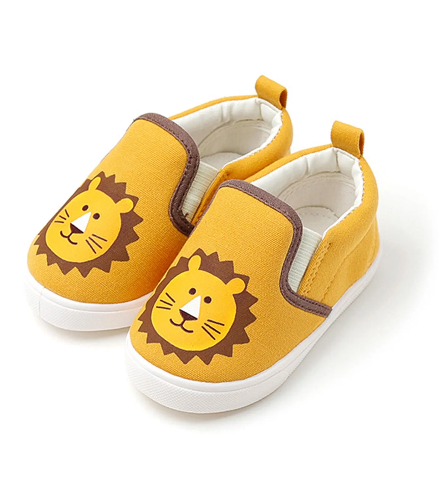 Boys Lion Slip-On Mustard