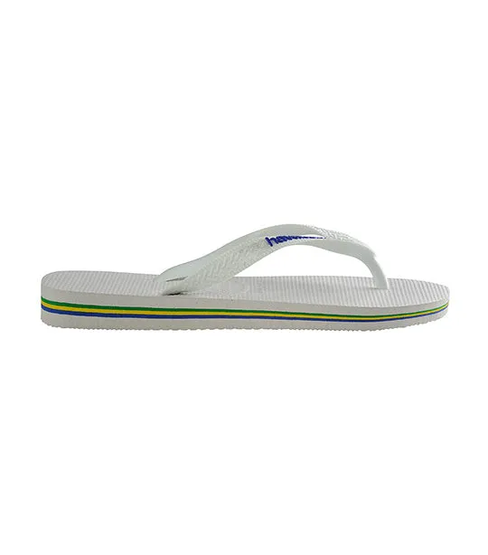 Brazil Logo Flip Flops White