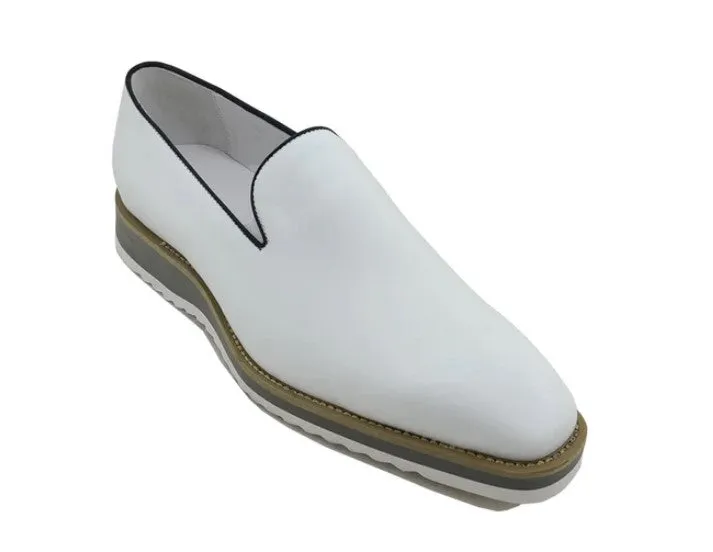 Calfskin Slip-On Venetian Loafer White