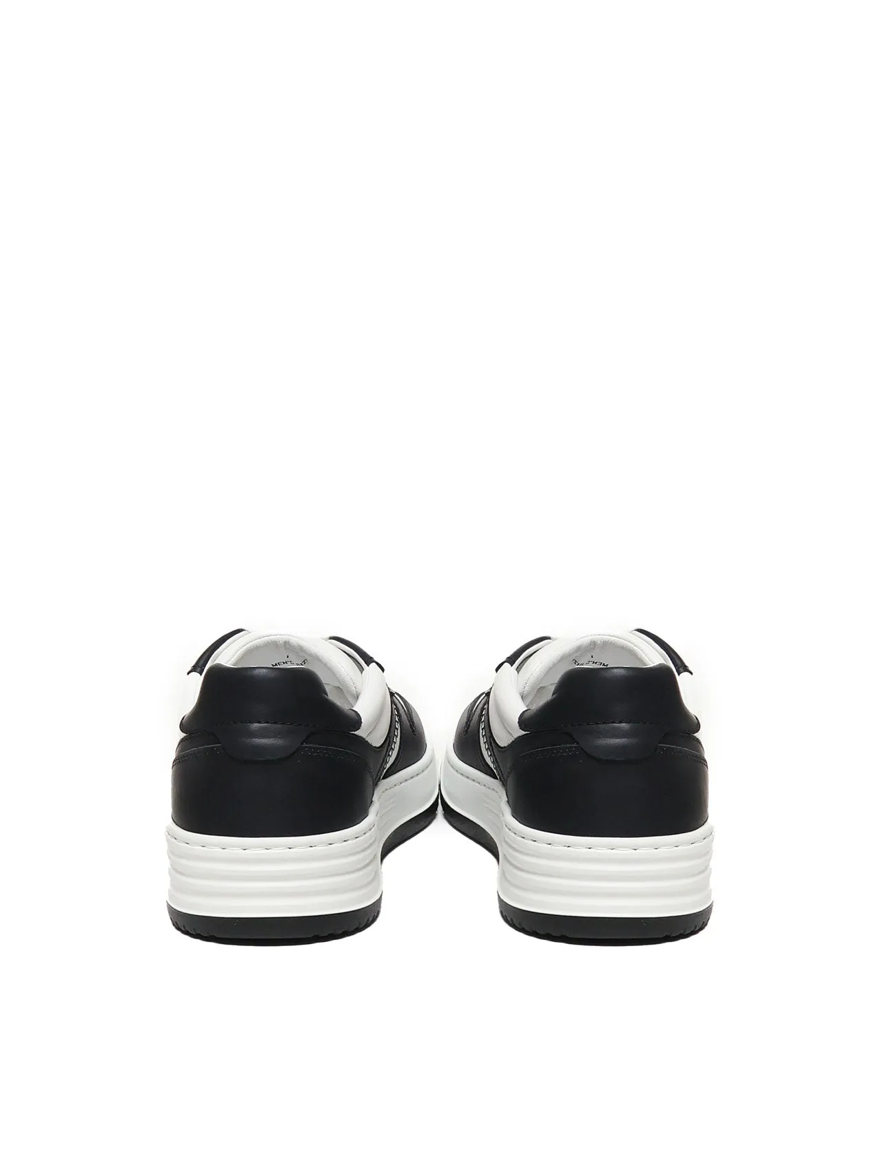 Calfskin Two-Tone Sneakers in Black and White