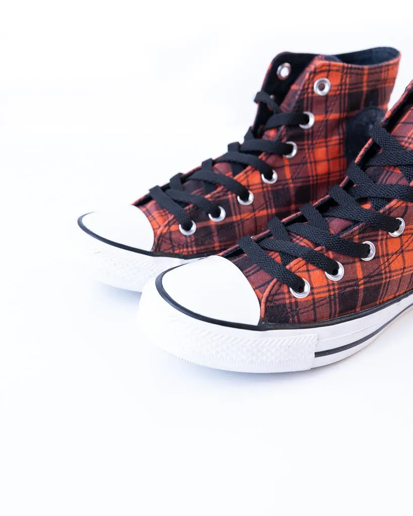 Converse Checked Mid-Top Lace-Up Sneakers