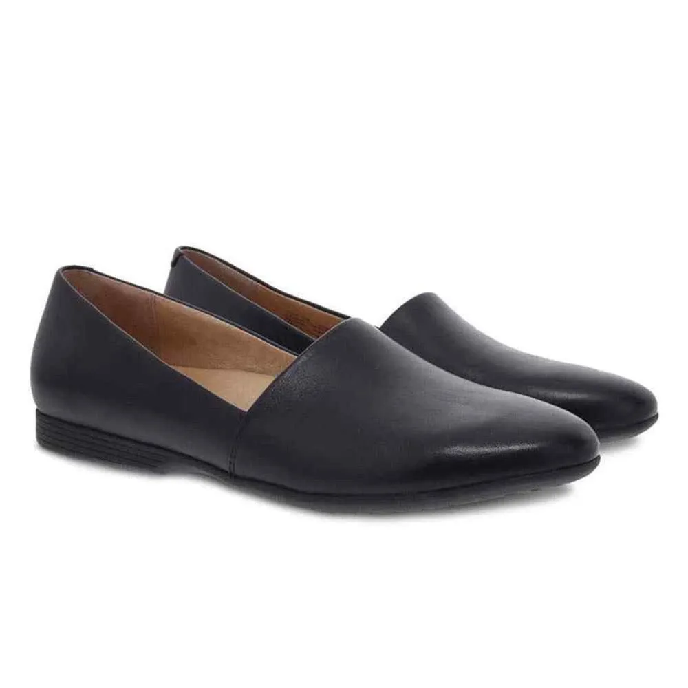 Dansko Women's Larisa Slip-On Flat Black Nappa