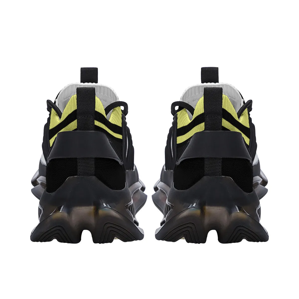 DCYG X2 Black & Yellow Air Max React Sneakers - Black