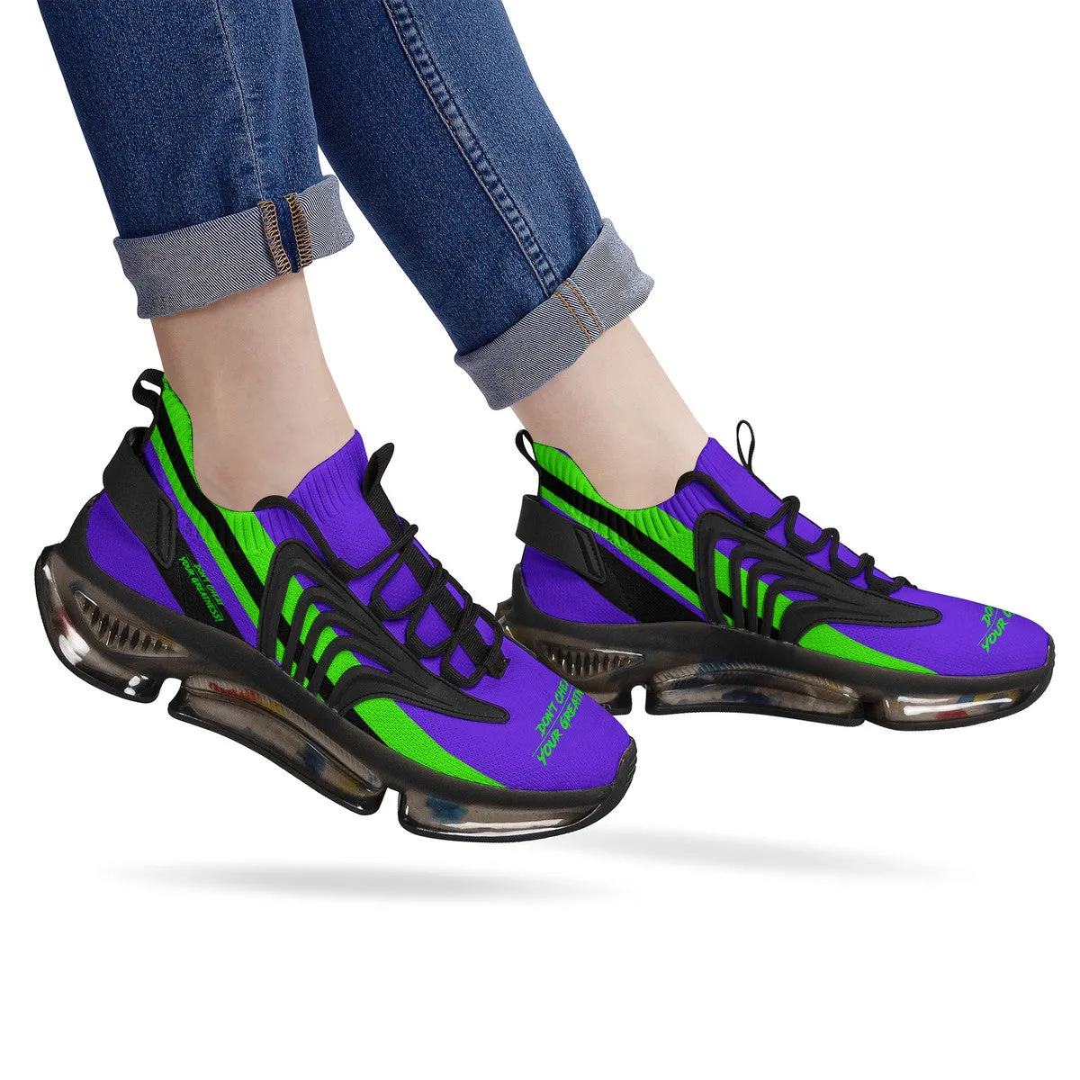 DCYG X2 Purple & Green Air Max React Sneakers - Black