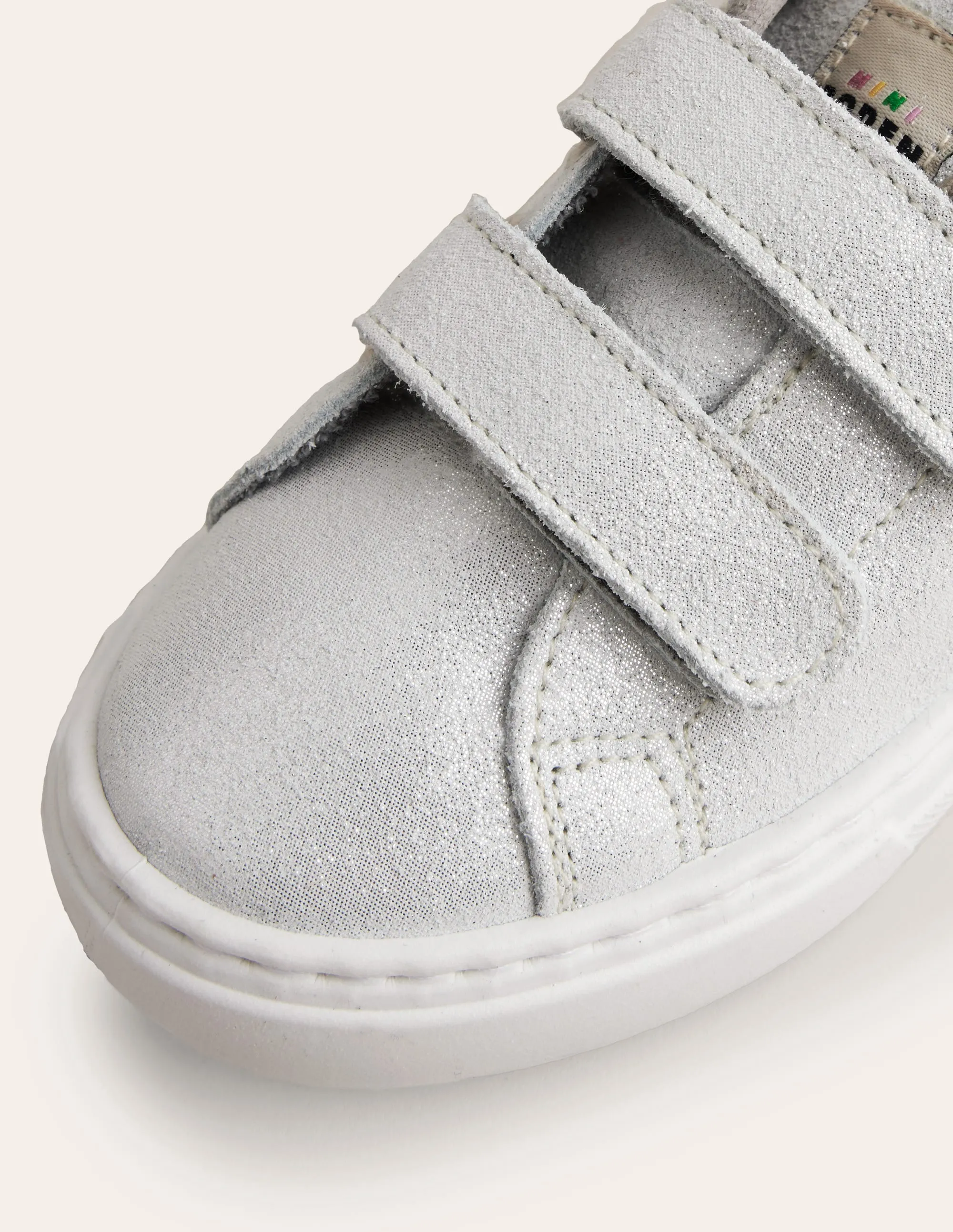 Double Strap Low Tops-Silver