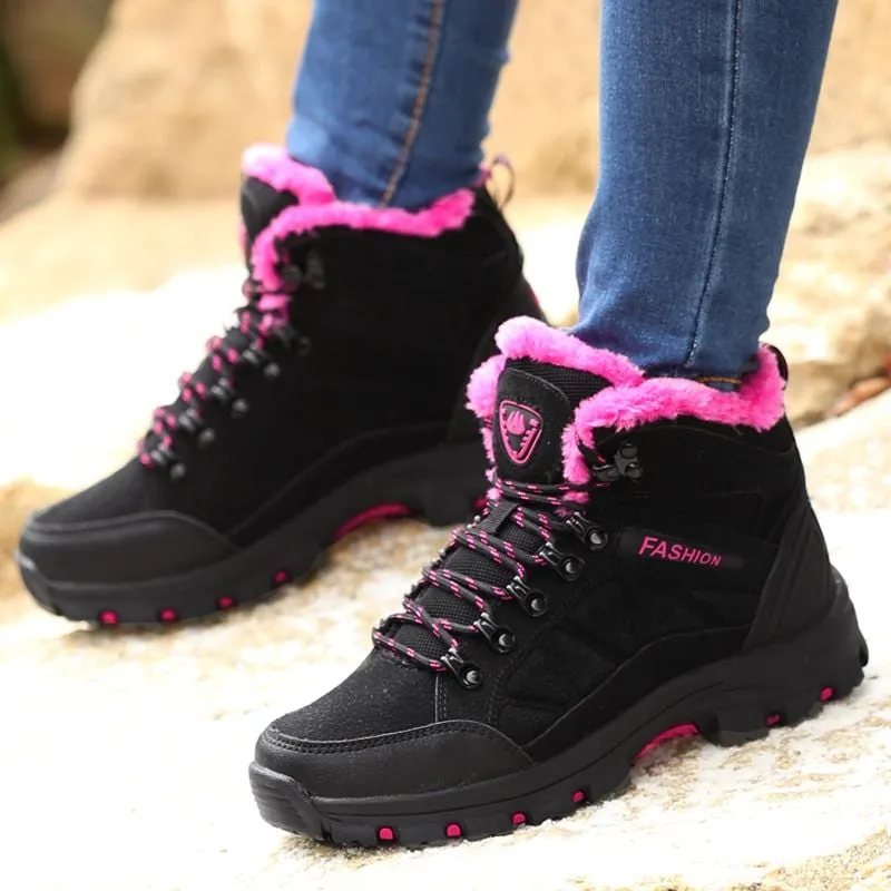 Dyavor Orthopedic Women Boot Arch Support Warm Fur NonSlip High Ankle Boots