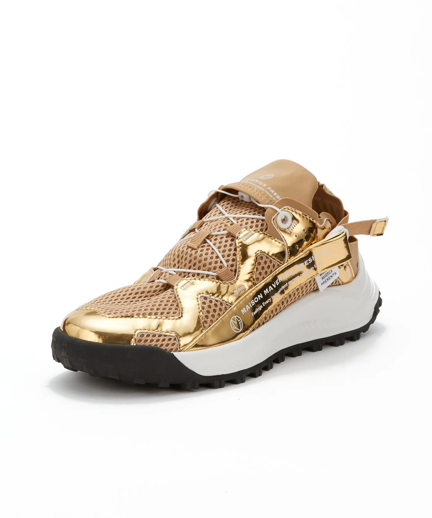 Easy Strap Track Sneakers - Gold