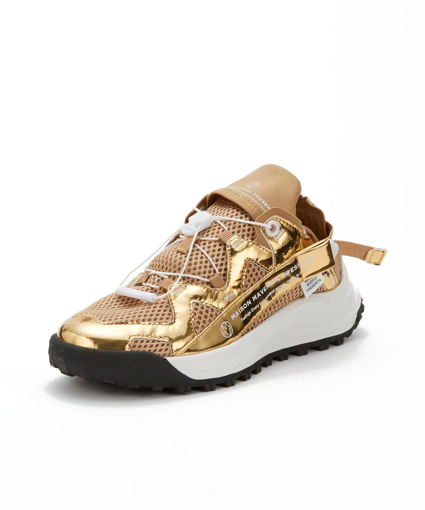 Easy Strap Track Sneakers - Gold