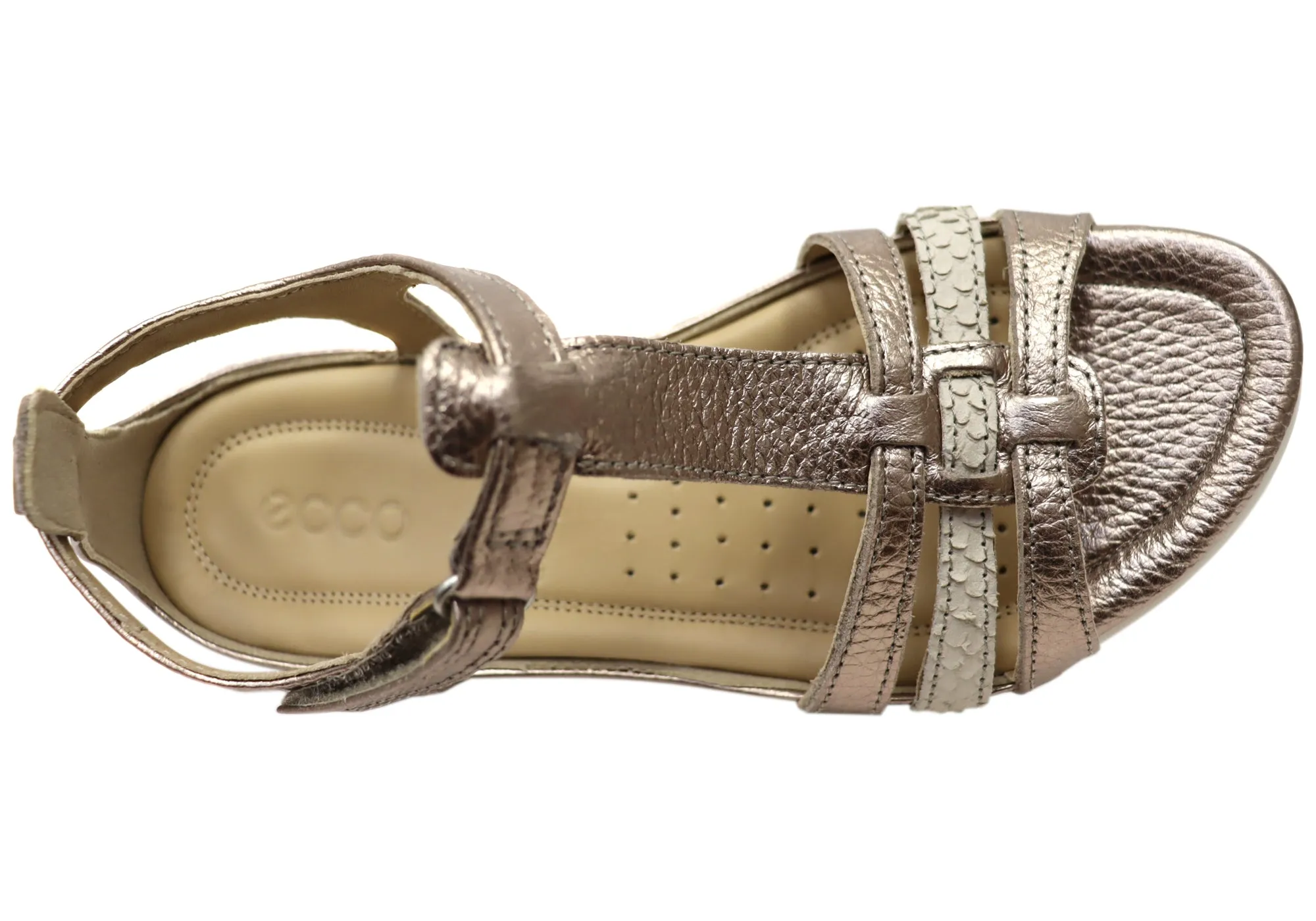 ECCO Flash T Strap Womens Comfortable Leather Sandals