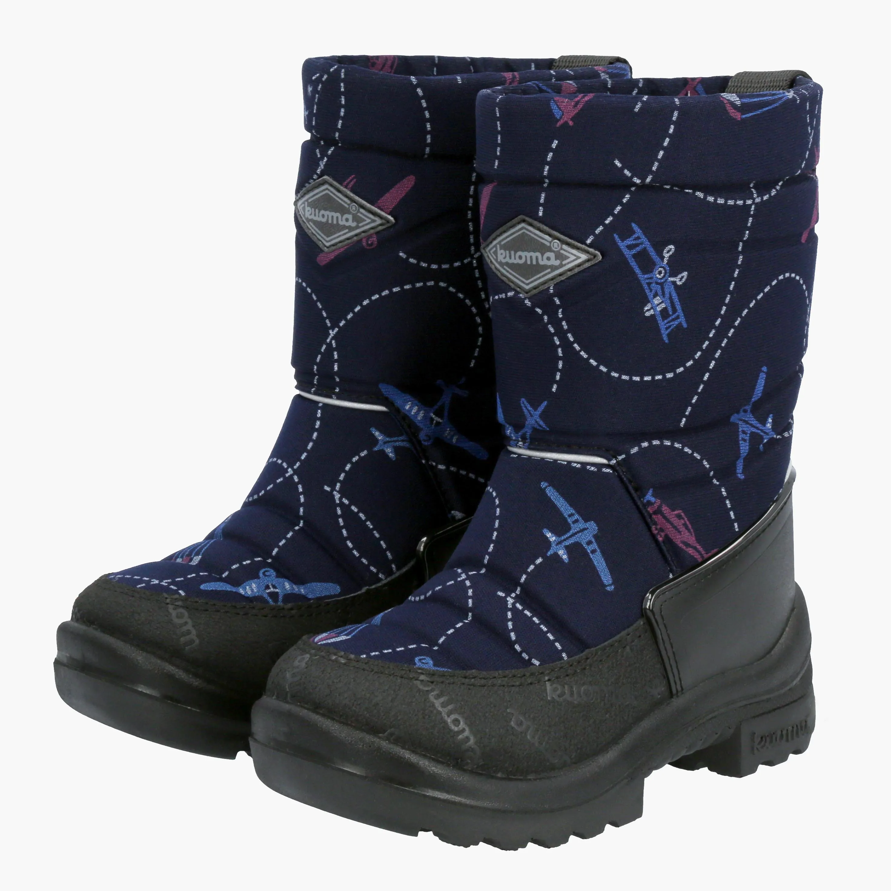 Kids´ winter boots Putkivarsi, Blue Aeroplanes