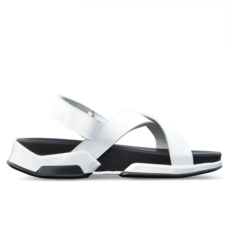 Korean Casual Men's Sandals Genuine Leather Elevator Beach