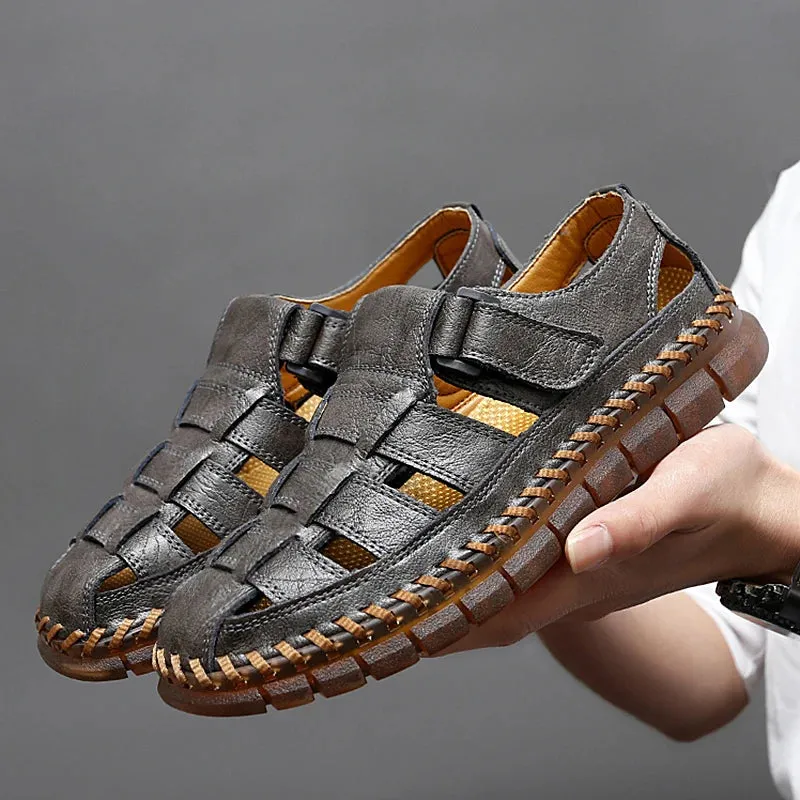 LIGHTWEIGHT GENUINE LEATHER SANDALS