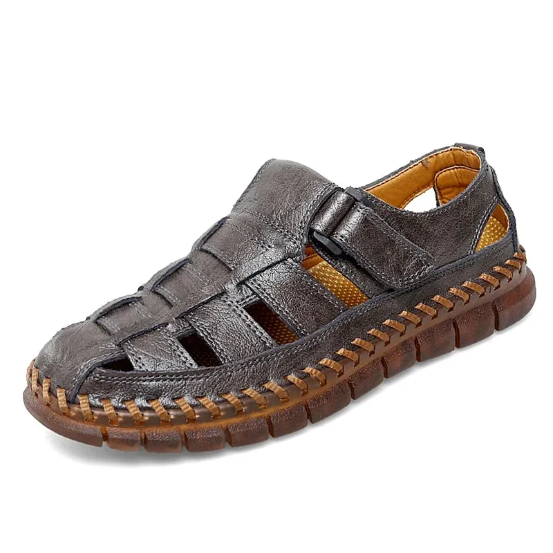 LIGHTWEIGHT GENUINE LEATHER SANDALS