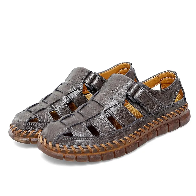 LIGHTWEIGHT GENUINE LEATHER SANDALS