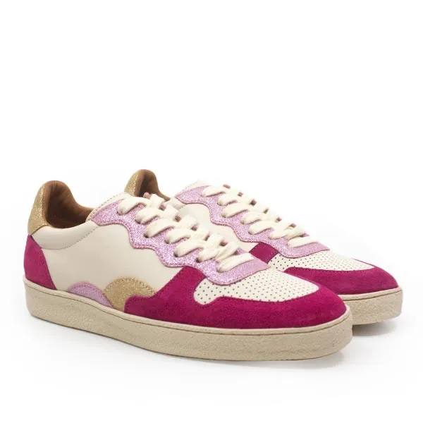 Lisa Pink/Multi | Leather Sneaker