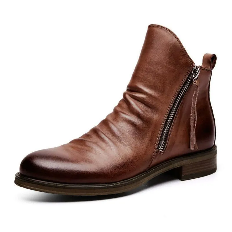 Men's Casual PU Leather Chelsea Boots Shoes