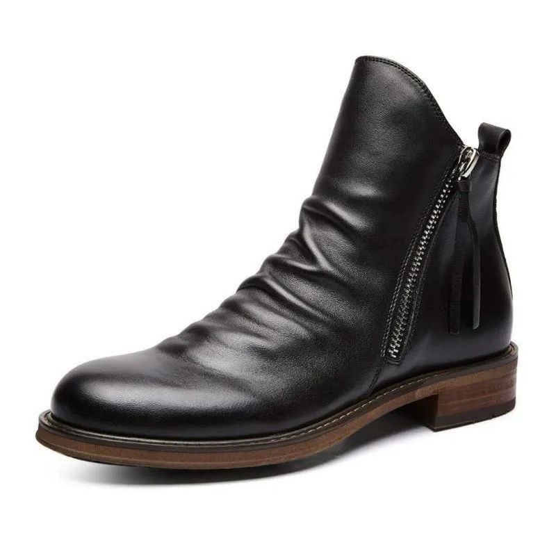 Men's Casual PU Leather Chelsea Boots Shoes