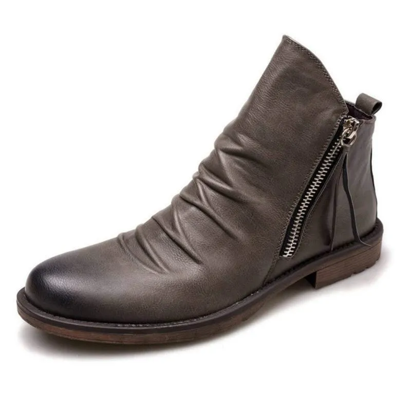 Men's Casual PU Leather Chelsea Boots Shoes