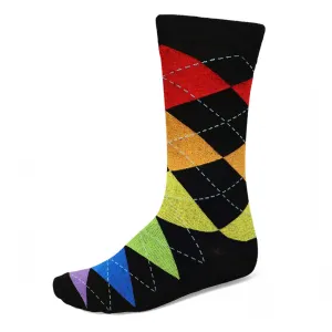 Men's Rainbow Argyle Socks