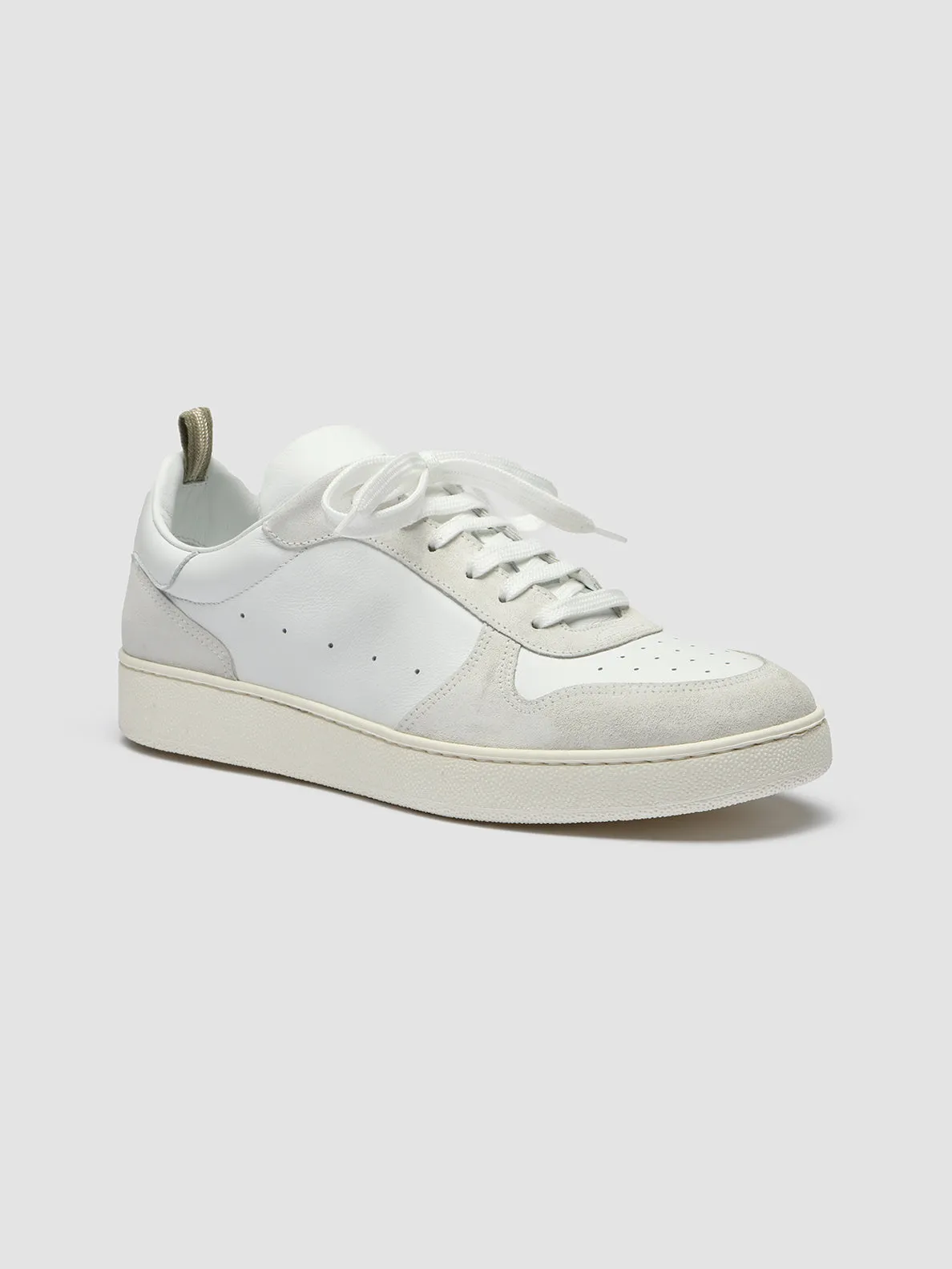 MOWER 008 - White Leather and Suede Sneakers