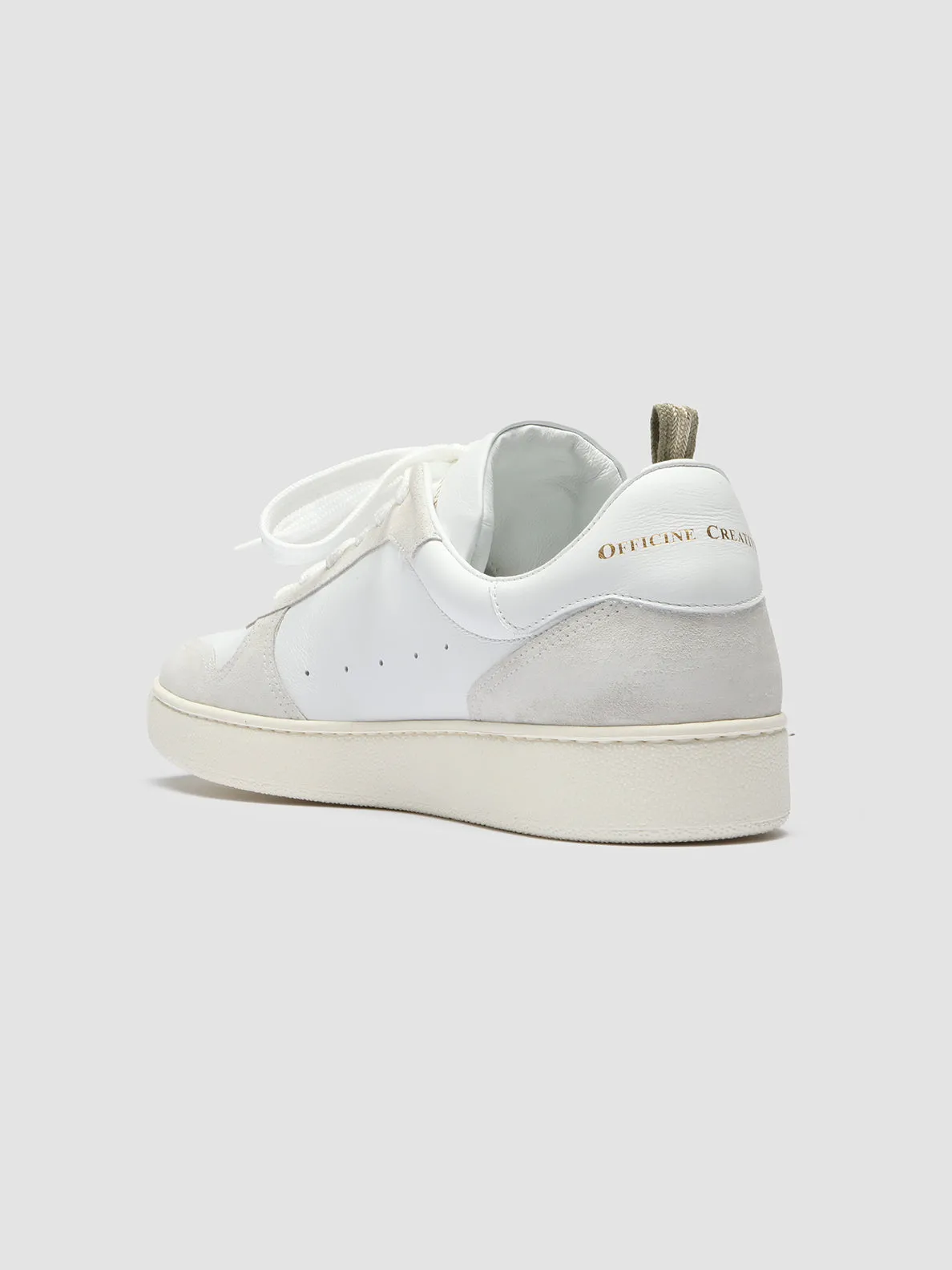 MOWER 008 - White Leather and Suede Sneakers