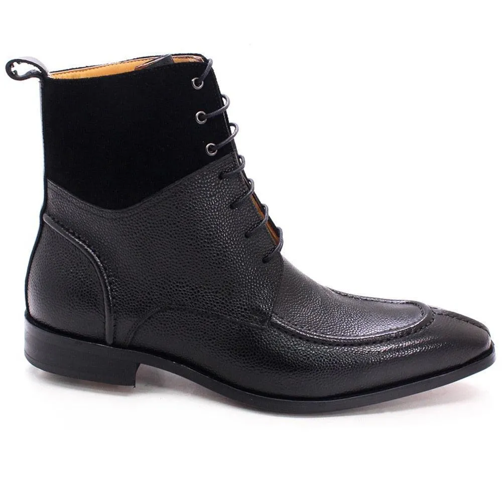 Nevan Leather LaceUp Ankle Boots