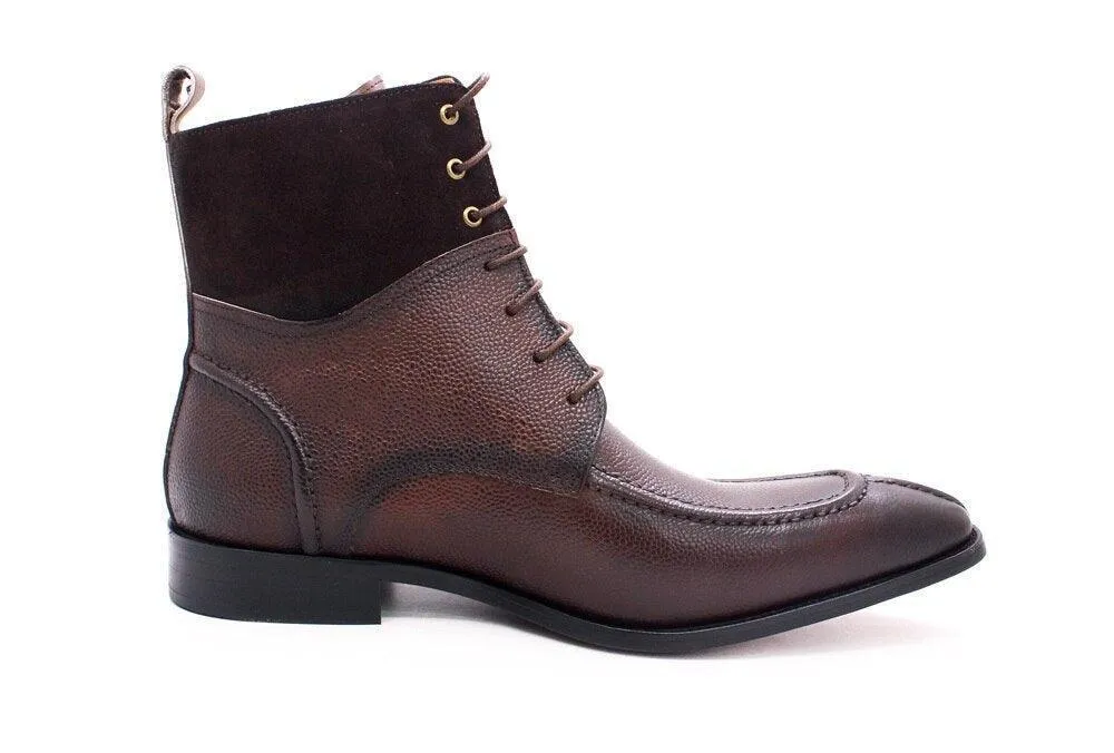 Nevan Leather LaceUp Ankle Boots