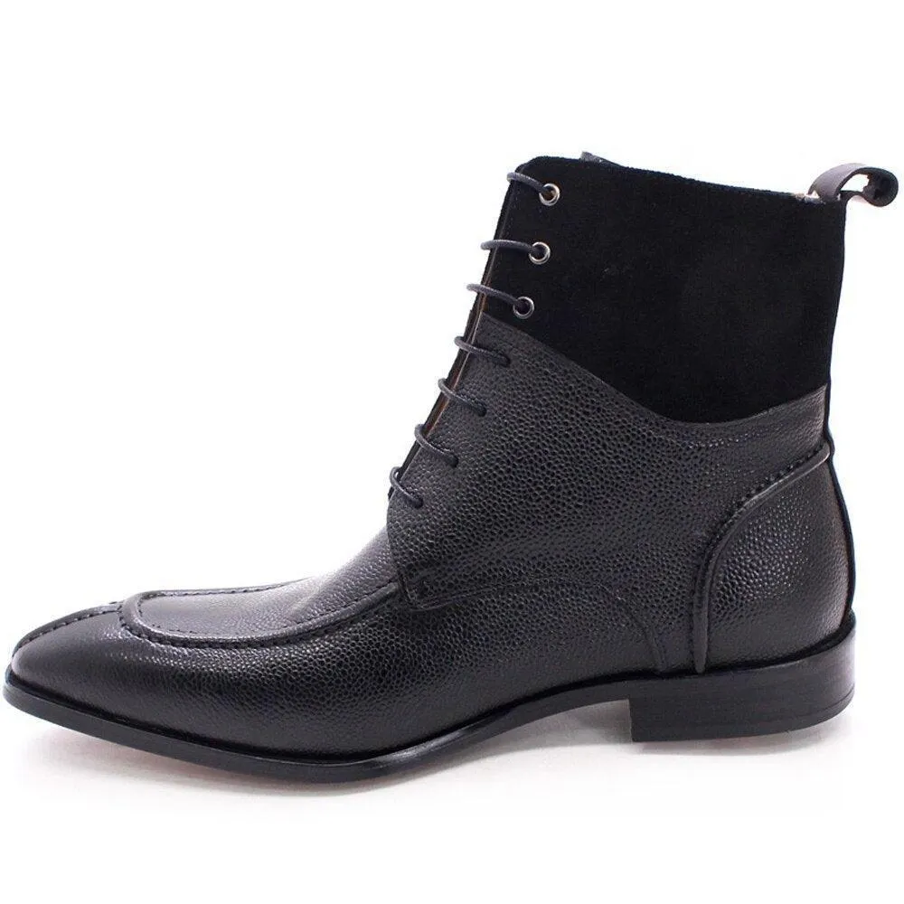 Nevan Leather LaceUp Ankle Boots