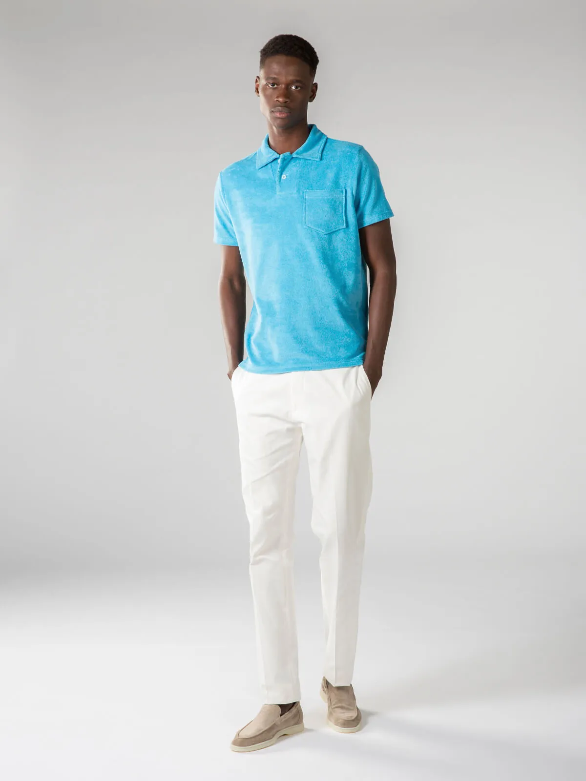 Ocean Terry Towelling Polo Shirt