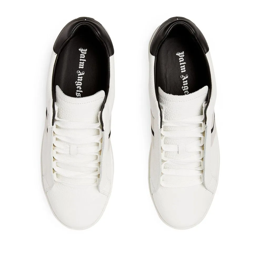 Palm Angels Elegant White Leather Unisex Sneakers