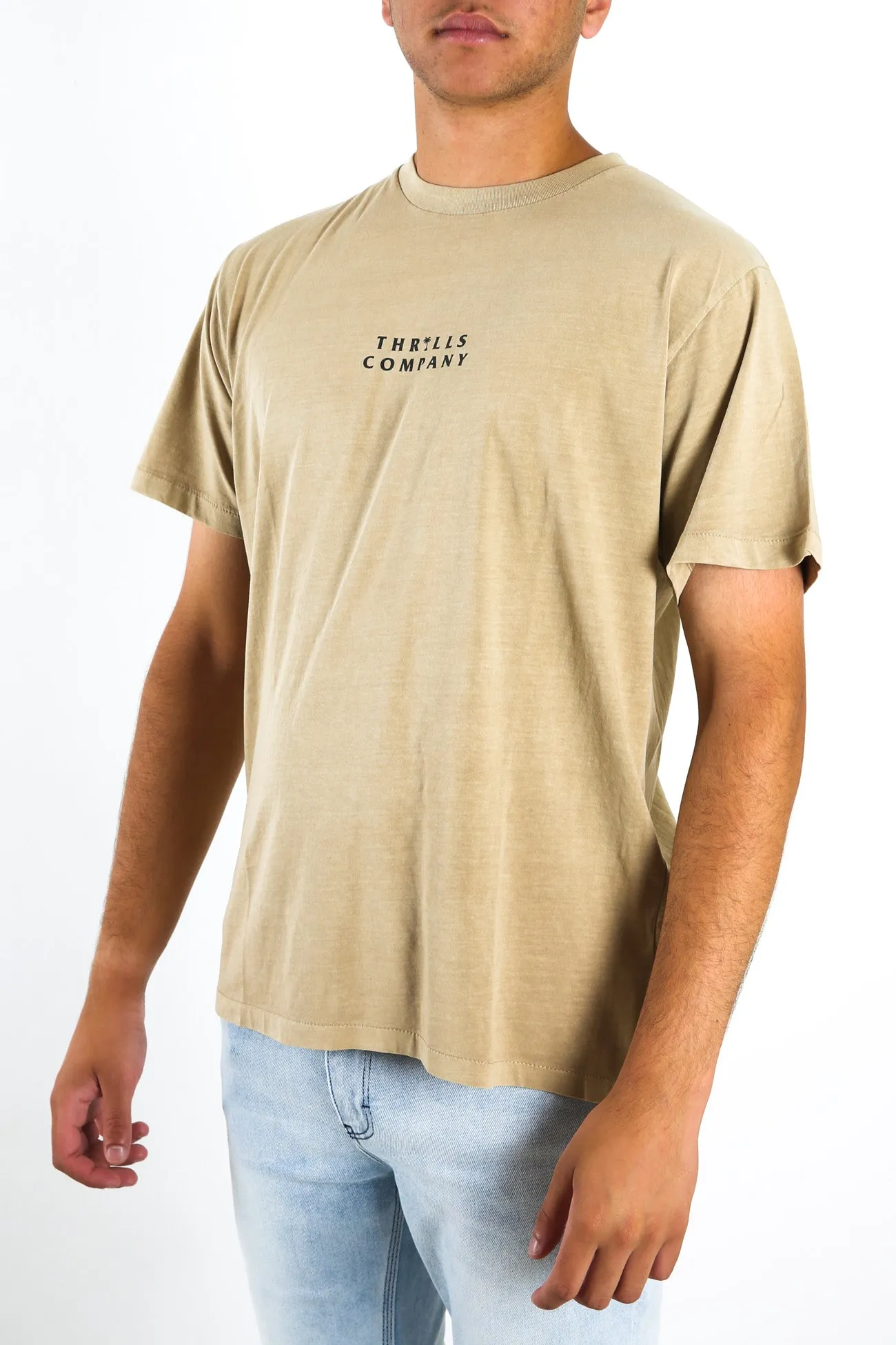 Palmed Thrills Company Merch Fit Tee Washed Tan