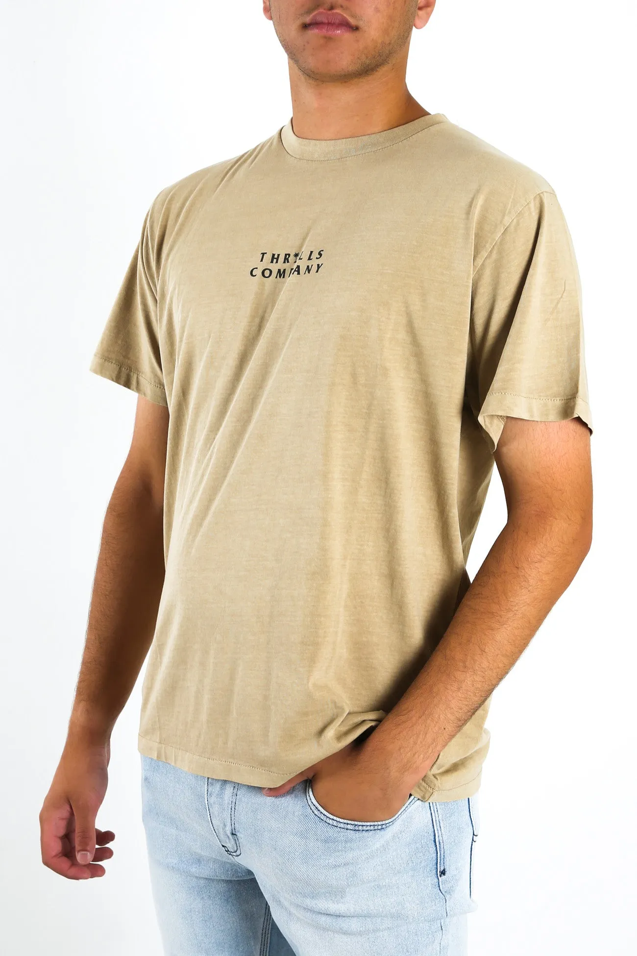 Palmed Thrills Company Merch Fit Tee Washed Tan