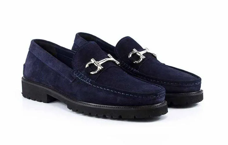 Pelle Suede "Newport" Loafer Blue