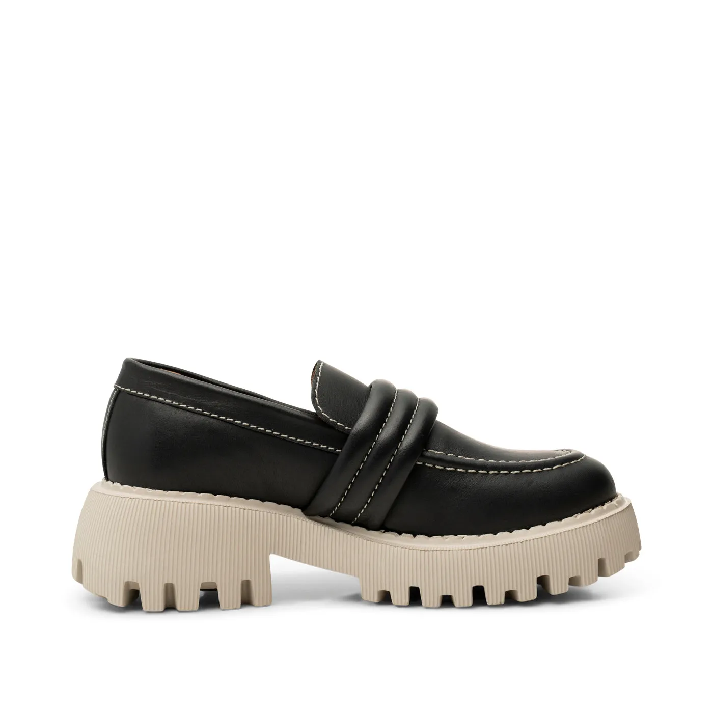 Posey loafer leather - BLACK CONTRAST