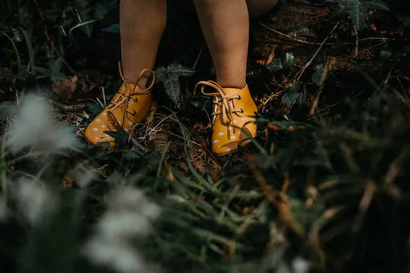 Sol Kids Leather Oxford Shoes - Yellow