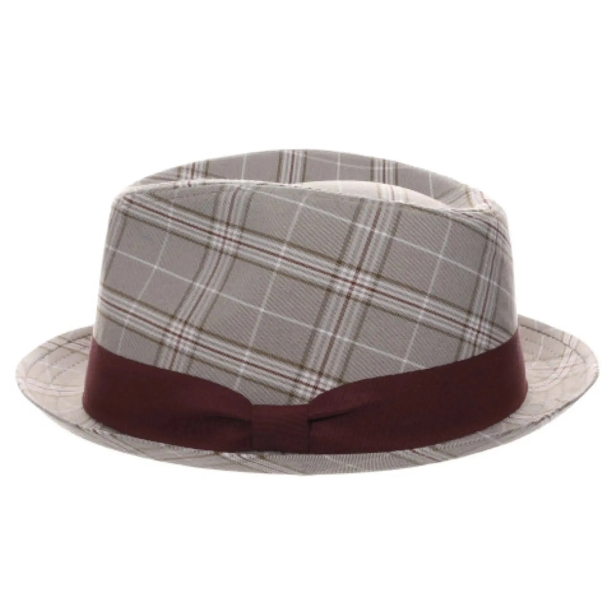 Stacy Adams Stanza Polyester Plaid Trilby Hat