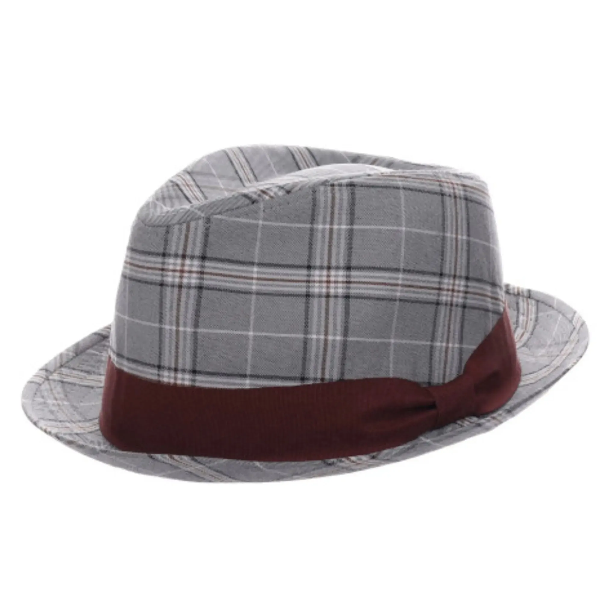 Stacy Adams Stanza Polyester Plaid Trilby Hat