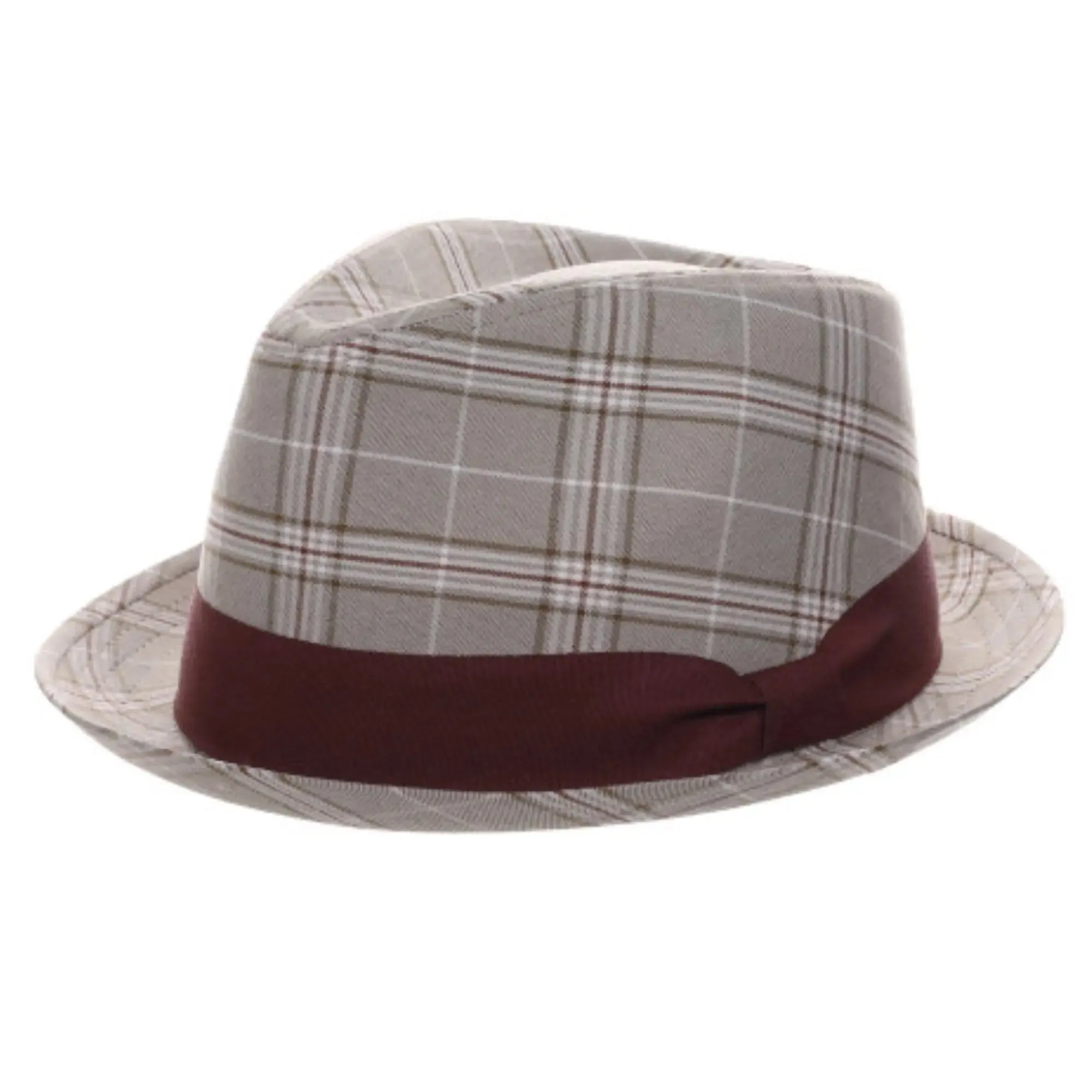 Stacy Adams Stanza Polyester Plaid Trilby Hat