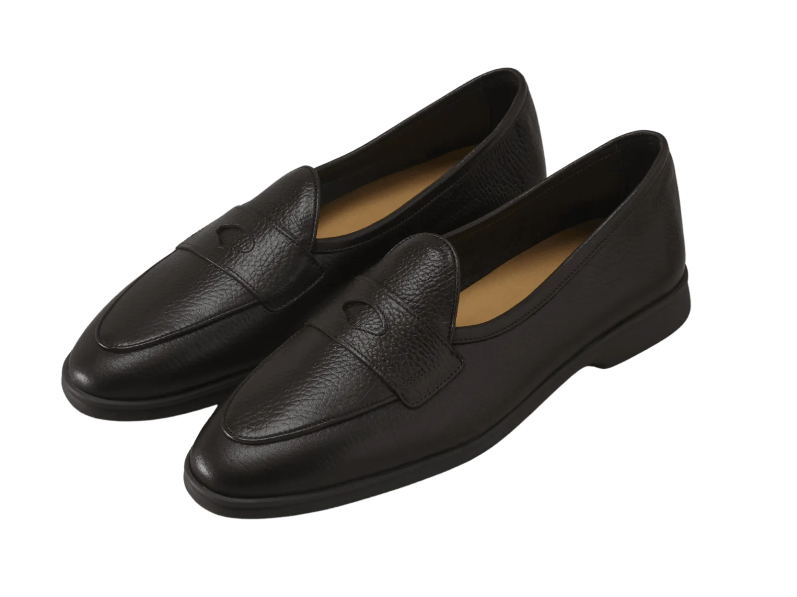 Stride Penny Loafers in Dark Brown Moorland Calf