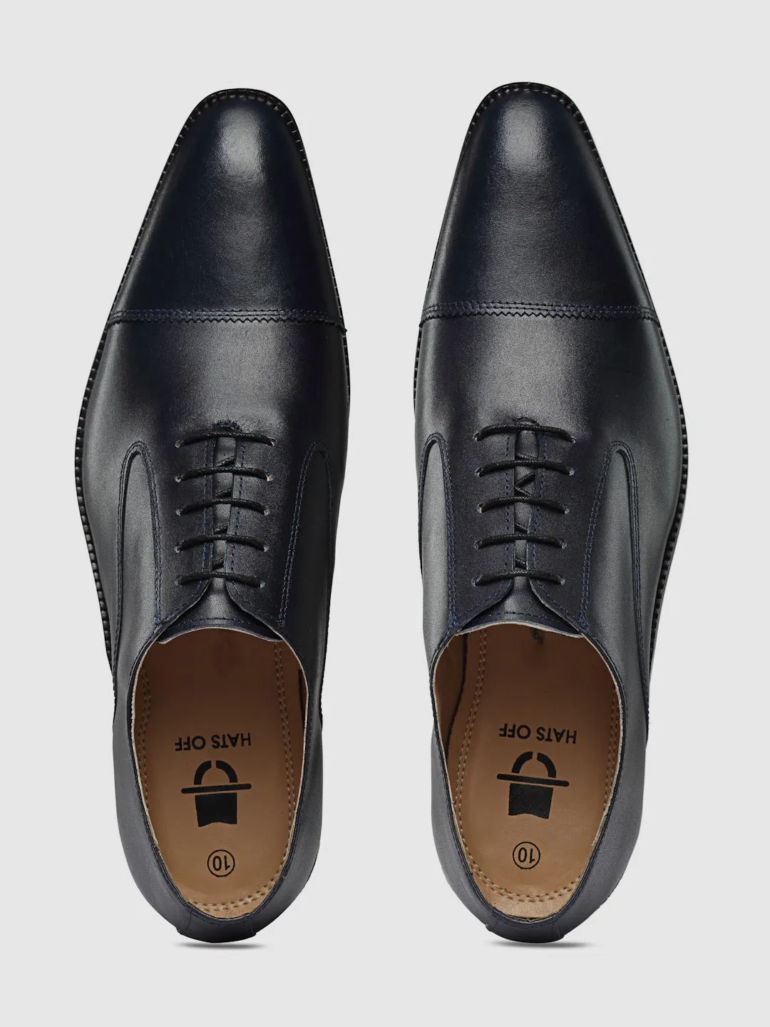 Textured Leather Formal Oxfords